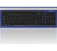 ADVENT AKBWLBL15 Wireless Keyboard - Blue &amp; Silver