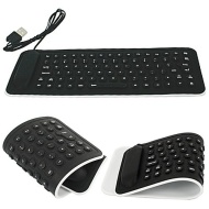 HDE Portable USB Mini Flexible Rollup Waterproof Silicone QWERTY Keyboard