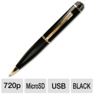 Swann SWVID-PEN720GL HD PenCam Executive Pen With Covert Video Camera - 720p, 1280 x 720 Video, 1600 x 1200 Photo, MicroSD Card Slot, USB, Rechargeabl