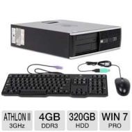 HP Compaq 6005 Pro Desktop PC - AMD Athlon II X2 3.0GHz, 4GB DDR3, 320GB HDD, DVDRW, Windows 7 Professional 64-bit, Mouse &amp; Keyboard  - RB-82563330083