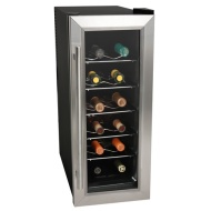 Koldfront 12 Bottle Stainless Steel Slim-Fit Thermoelectric Wine Cooler