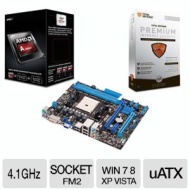 AMD A-Series A6-6400K Accelerated Processor and Asus FM2 uATX Motherboard and Total Defense Premium Internet Security Bundle &nbsp;AD640KOKHLBOX Bundle