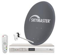 Skymaster Quad-Digitale Satellitenanlage (80 cm Metallantenne, DX 7 Digitaler Satelliten-Receiver)