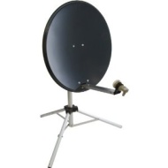 Satgear NK65g Portable Satellite Dish Kit for camping or caravan including 65 cm dish,removable arm, tripod and securing pegs, LNB, satfinder, compass