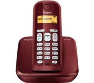 Siemens Gigaset SIAS200R - Teléfono inalámbrico, 10 melodías de timbre, capacidad guía telefónica 60, color rojo