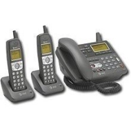 AT&amp;T 1828 5.8GHz Corded/Dual Cordless Answering System with Caller ID (Black)