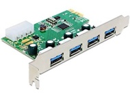 DeLock PCI Express Card &gt; 4 x external USB 3.0 - USB-Adapter - PCI Express 2.0 x1, 89363