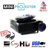 Multimedia HD 1080P Home Cinema Theater LED LCD Projector PC USB HDMI