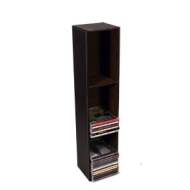 Brown Leather Look and Feel Tall CD Unit ( Holds up to 57 CDs )