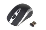 Gembird MUSWM2 - Mouse - 3 button(s) - wireless - RF - USB wireless receiver - black, silver