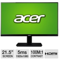 Acer H226HQLbid 22&quot; Widescreen IPS LED Monitor - 1920 x 1080, 100000000:1, 5ms, HDMI, DVI, VGA, Energy Star  - UM.WH6AA.002 &nbsp;10975816