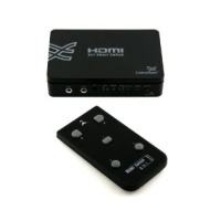 Basic 3x1 HDMI Switch with Remote Control - 3 Port HDMI SWITCH 3 x 1 Hub Box (3 way input, 1 output) v1.3b for HDTV/Sky HD/Blue Ray/PS3/Xbox 360/Virgi