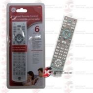 GE #20309 Universal Remote Control 6 in 1 Silver