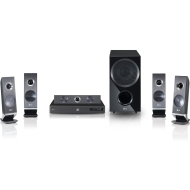 LG HX966SZ 5.1 3D Blu-ray-Heimkinosystem (HDMI, Upscaler 1080p, DLNA, WLAN-Ready, Apple iPod-Anschluss, 1100 Watt, USB 2.0) schwarz