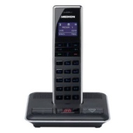MEDION LIFE S63075 MD 83166 Design DECT Telefon mit Bluetooth-Verbindung für bis zu 2 Handys, Full ECO-Funktion: keine Sendeleistung im Standby Betri