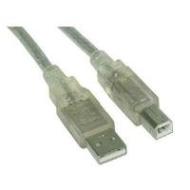 InLine 34550T - Cable USB (USB A, USB B, macho/macho, 480 Mbit/s, 10 m, USB 2.0) Transparente