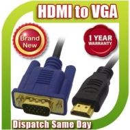 Premium High Quality Definition 3M Gold Plated HDMI Male to VGA SVGA HD15 A/V Audio Video Converter Cable Lead 3 M Meter Metre For HDTV Monitor Projec