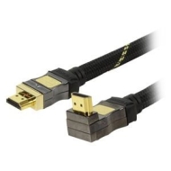 Ex-Pro ULTRA Premium [270 Degree] Pro Metal Finished 1.5m (150cm) Gold HDMI to HDMI Lead Cable, OFC Fully Sheilded Lead . 1080p - HDMI 1.4 (125283-49)