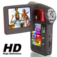 HD 1280x720 Dual Digital Video Camcorder &amp; 12MP Camera w/ 8X Digital Zoom + TV-Out~Ultra-Compact