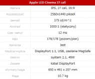 Apple LED Cinema 27&quot; 27&quot; Aluminium, Black Full HD