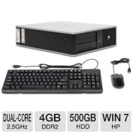 HP Compaq dc5800 Desktop PC - Intel Pentium Dual-Core E5200 2.5GHz, 4GB DDR2, 500GB HDD, DVD-ROM, Windows 7 Home Premium 64-bit, Mouse &amp; Keyboard (RB-