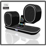E-Core PartyMate Wireless iPhone &amp; iPod Docking &amp; Charging Speaker With Two Wirelessly Charging Speakers - USB Transmitter To Connect To Any PC - 12W