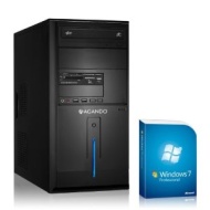 Leiser Einsteiger-PC AGANDO campo 2530x2 | AMD X2 250 2x 3.0GHz | 4GB RAM | ATI Radeon HD3000 1GB | 1000GB HDD | DVD-RW | Cardreader | Gigabit-LAN | 5