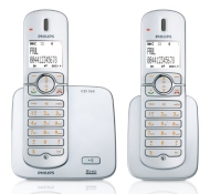 Philips - CD5602S/38 - T&eacute;l&eacute;phone sans fil - STN + 1 combin&eacute;(s) suppl&eacute;mentaire(s) - Blanc