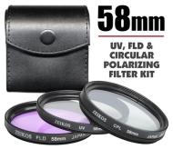 Zeikos ZE-FLK58 58mm Multi-Coated 3 Piece Filter Kit (UV-CPL-FLD)