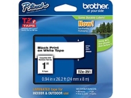 Brother&reg; TZe-251 P-Touch&reg; Label Tape, 1&quot; Black on White