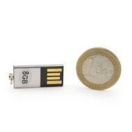 Mini 8GB USB-Stick in silber, winziger USB-Stick mit Anhänger für Schlüsselbund, memory stick, Massenspeichergerät, mini data traveler, USB 2.0, M