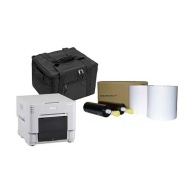 DNP RX1 Compact Professional Photo Booth and Portrait Dye Sublimation Printer, - Bundle With Padded Printer Carrying Case, DNP 4x6&quot; Media, 700 Prints