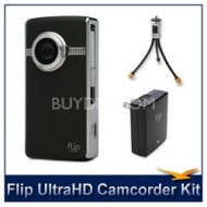 Flip Ultra HDCamcorder Accessory Bundle (Black)
