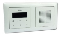 Gira Unterputz-Radio RDS mit Lautsprecher und Rahmen - reinwei&szlig; glänzend