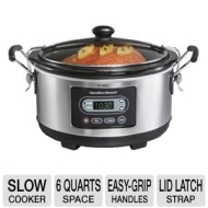 Hamilton Beach Stay or Go 6 Quart Slow Cooker-Stainless 33162