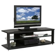 PLATEAU CRX-2V 54 BB Wood TV Stand, 54-Inch, Black Oak Finish