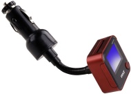 Pyle PIMPTR5R Plug In Car Gooseneck Mount FM Transmitter with Built-In SD/USB/MP3 (Red)