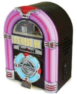 Steepletone Rock cl&aacute;sico Mini - LED USB   Mini CD MP3 Jukebox (oscuro)