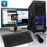 ADMI HOME/OFFICE PC PACKAGE: Versatile Desktop Computer, 21.5 Inch 1080p Monitor, Keyboard &amp; Mouse Set (PC SPEC: AMD A4 6320 4GHz Dual Core Processor