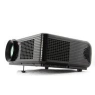 (Black) NEW White Full Color HD LED Projector 16:9 4:3 Maximum 30000 hours 2000 Lumens Support 1080P 720P, Native Resolution 640*480, Cont