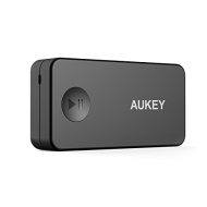Aukey Portable Bluetooth 3.0 Audio Receiver Wireless Music Streaming Adapter Dongle with Hands Free Calling Built-in Mic and 3.5 mm Stereo Output for