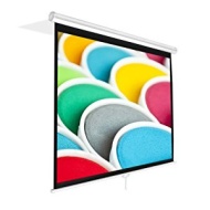 Pyle PRJSM9406 Universal 84-Inch Roll-Down Pull-Down Manual Projection Screen (50.3&quot; x 67.3&quot;) Matte White