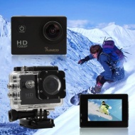 Sunco&reg; DREAM 2 Action Video Full HD 1080p 12MP Waterproof Sports Camera With 1.5 -inch High Definition Screen (Black)