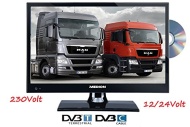 LED TV 15,6&quot;Zoll 39,6cm DVB-T/C DVD-Player 12V / 24V / 230Volt LKW TRUCK