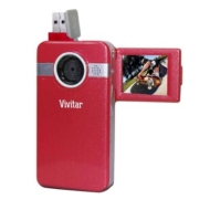 Vivitar Digital Video Recorder with 1.8-inch 180 degree Swivel LCD - Red