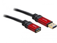 DeLOCK 82755 - Cable USB de 5 metros, negro y rojo