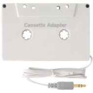iZKA&trade; Cassette Adapter &#039;White&#039; For All iPhone 4S, iPod, Zen, Zune, Sansa, GoGear, Amazon Kindle 3 4 &amp; Touch, Fire, Sony eBook, Kobo Wireless &amp; Touch,