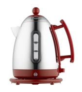 Dualit 72361 Jug Wasserkessel chrom, Griffe rot