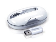 Conceptronic Elegante Rat&oacute;n l&aacute;ser de inal&aacute;mbrico a 2,4 GHz - Rat&oacute;n, USB, Wireless, Laser, 800/1600 DPI, 2000/XP/Vista, Mac OSX, Linux, Blanco