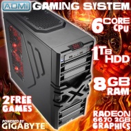 ADMI FX-6100 Gaming PC, Home PC, Desktop PC (AMD FX-6100 Six Core Bulldozer CPU, AMD Radeon 6670 2GB Graphics Card, 1TB Hard Drive, 8GB DDR3 Memory, H